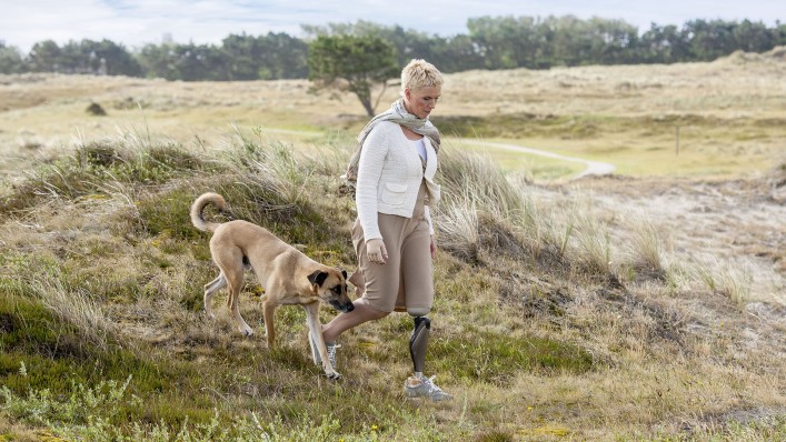 Jenny loves leaving the official trails to follow her dog through rough terrain now and then.