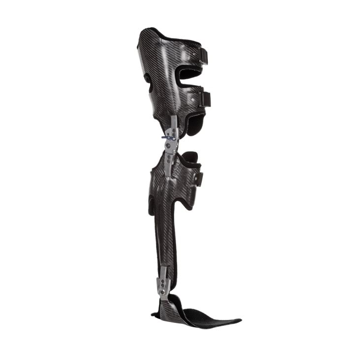 Knee-ankle-foot orthosis with unilateral joint system