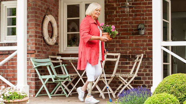 Christa loves taking care of her plants, so she spends a great deal of time on her patio.