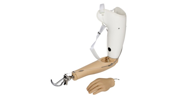 Body-powered upper limb prosthesis including hook and hand prosthesis