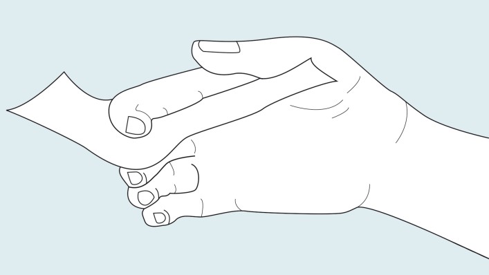 Functional drawing of a Michelangelo hand prosthesis - adduction